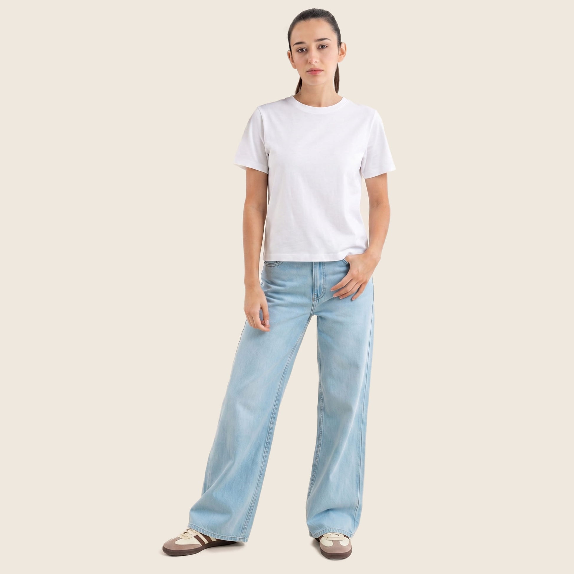 polo boxy fit blanco