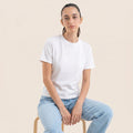 polo boxy fit blanco algodon peruano
