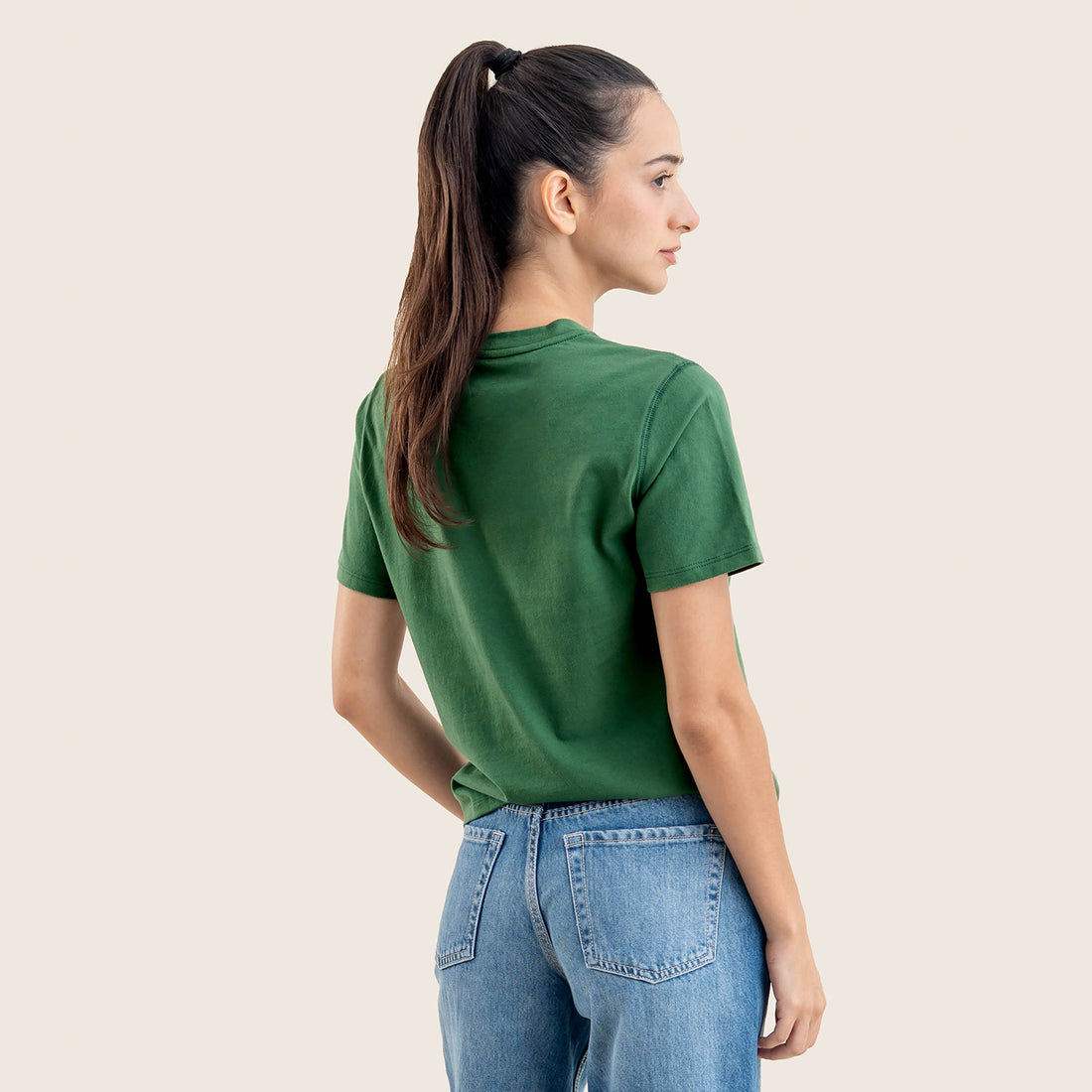 Boxy Tee | Heavy Cotton | Forest Green