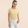 polo amarillo claro mujer