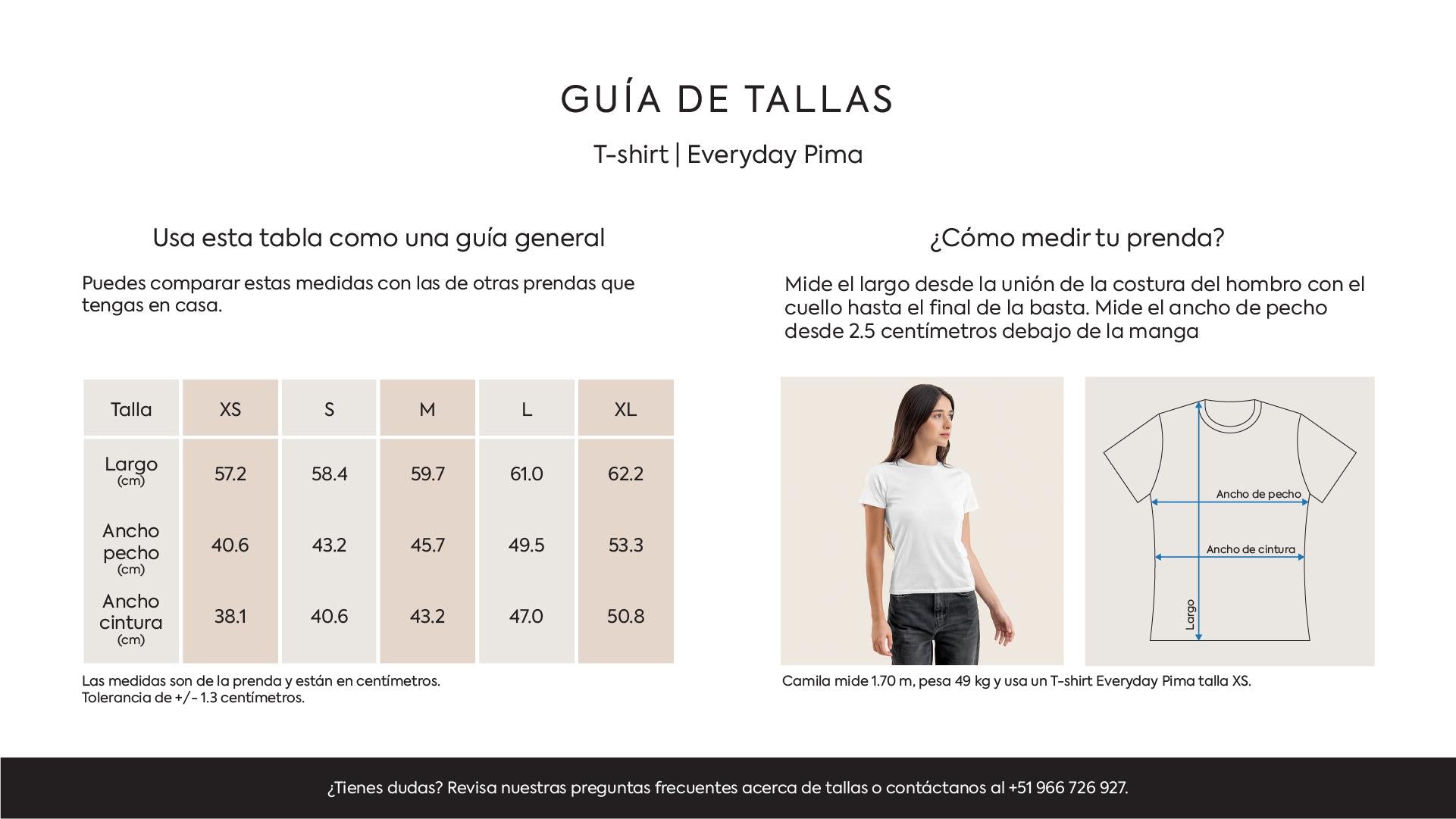 Guía de tallas Desktop