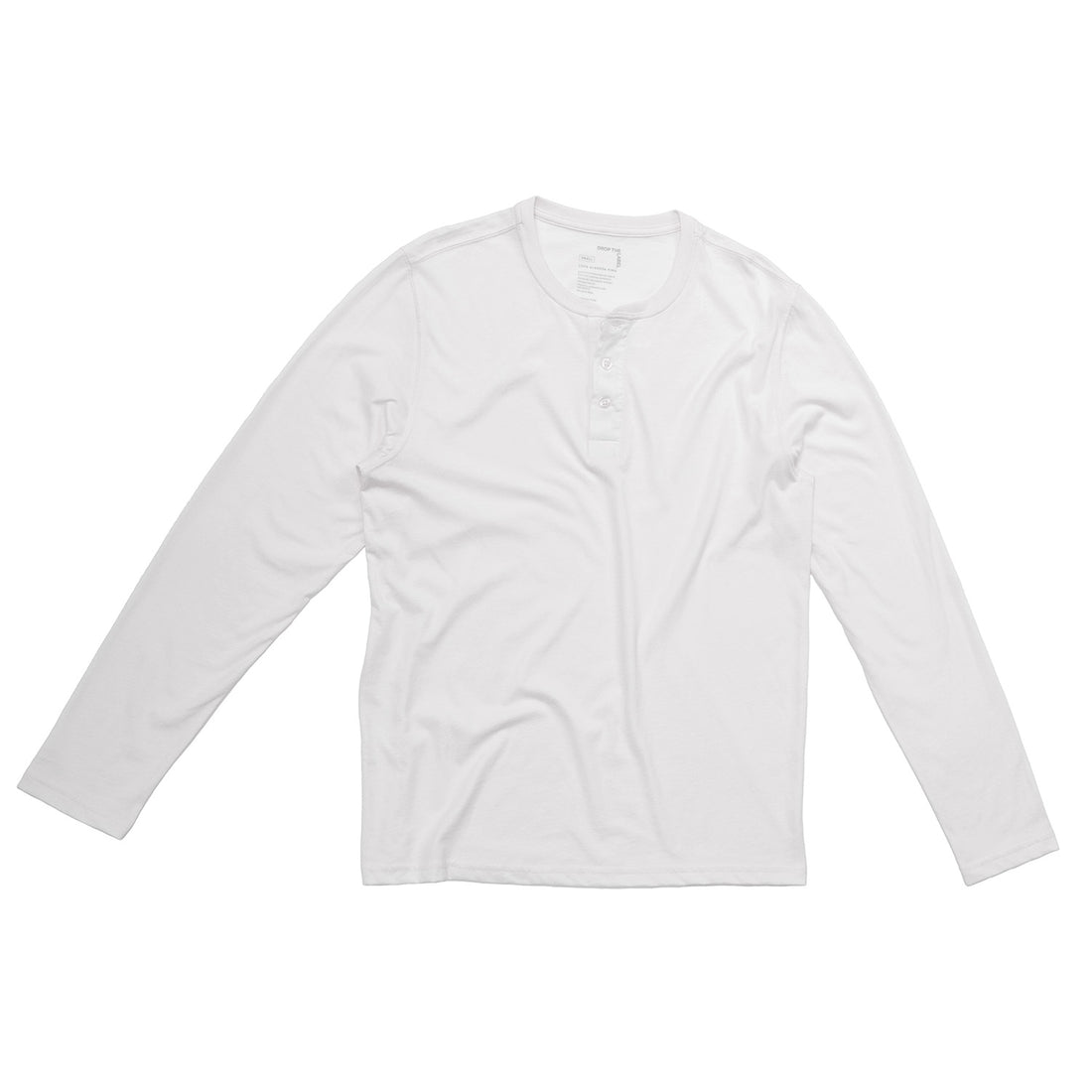 Henley Shirt | 3-Button Pima | White