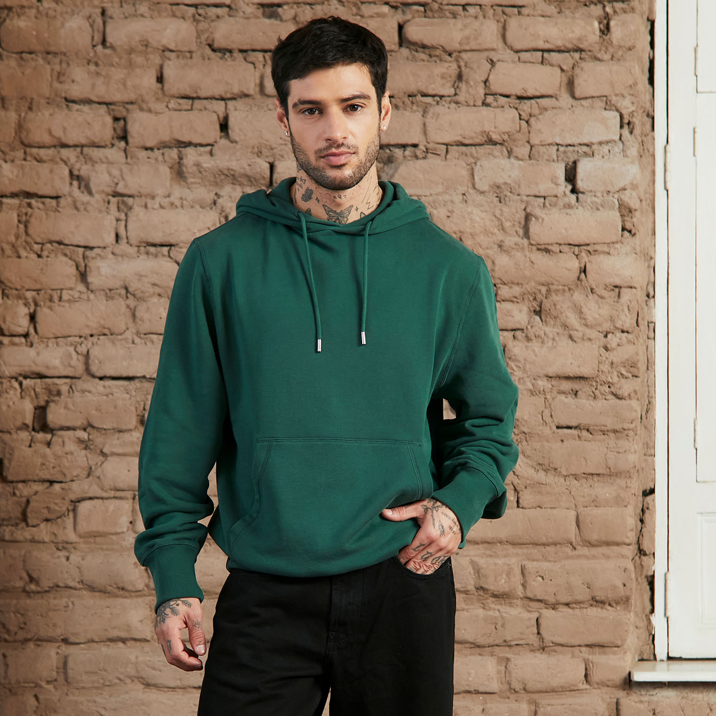 Heavyweight Hoodie Pine Green 1