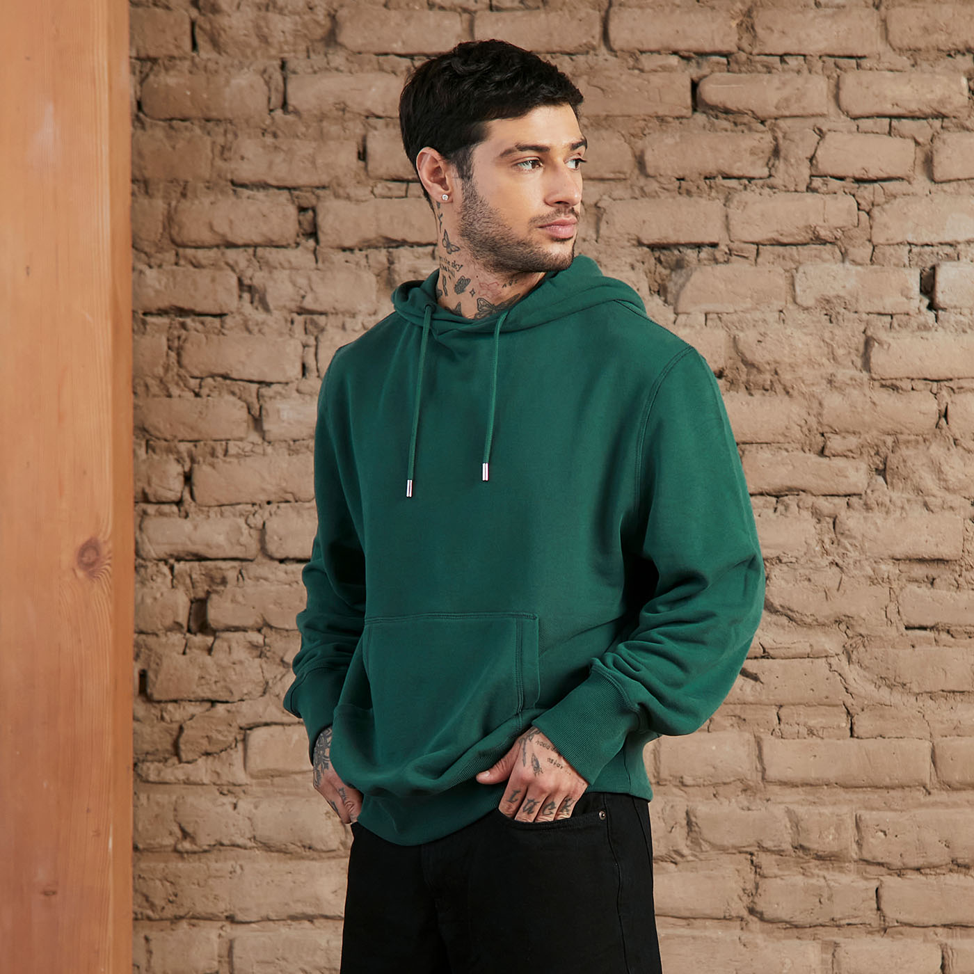 Heavyweight Hoodie Pine Green 5