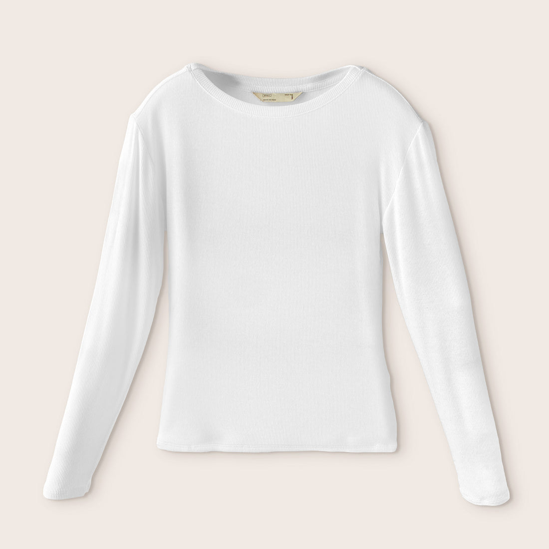 Long Sleeve | Essential Rib | White
