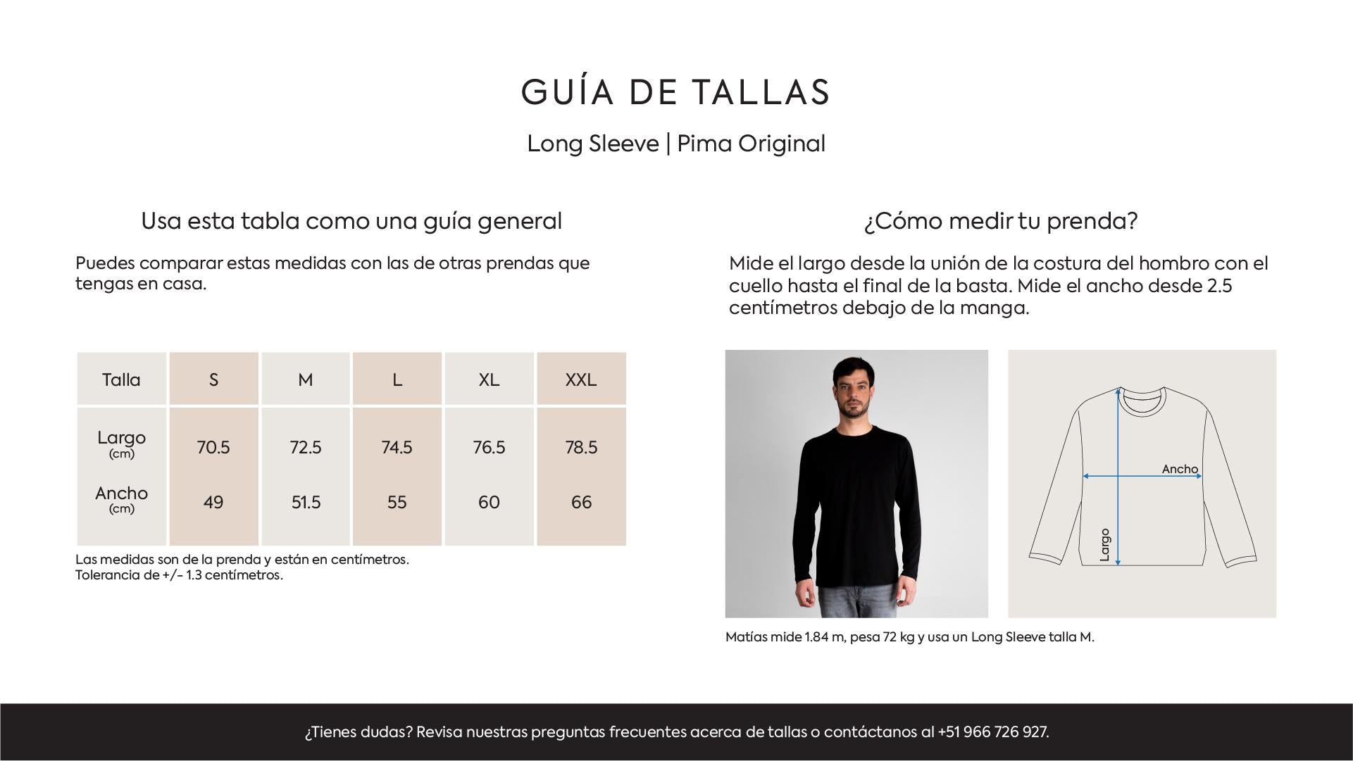 Guía de tallas Desktop