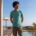 Polo verde mar hombre algodón Pima