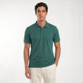 polo cuello camisero verde esmeralda algodon pima peru