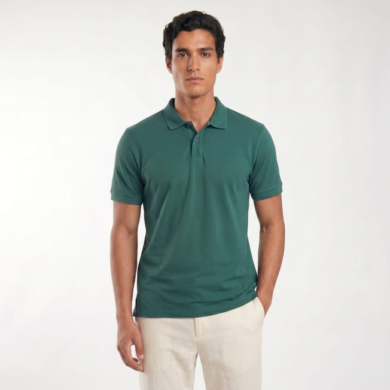 polo camisero verde pima