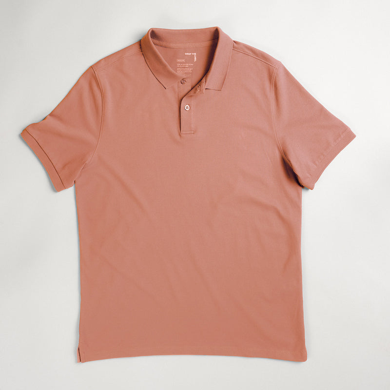 Polo Shirt | Pima Piqué | Pink Sand