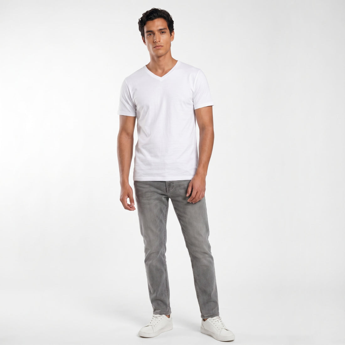 polo cuello v hombre algodón pima peru