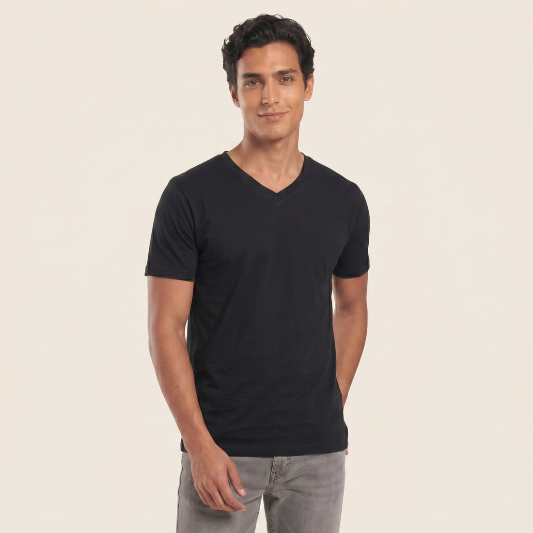 polo cuello v pima negro lima peru