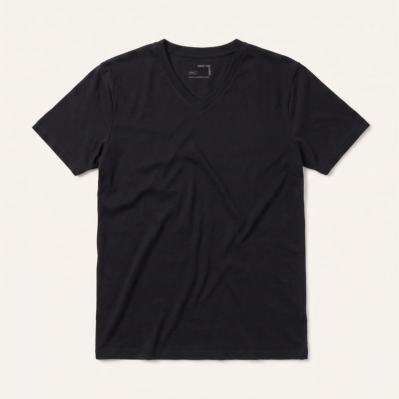 T-shirt | Pima V-Neck | Black